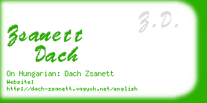 zsanett dach business card